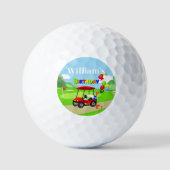 Balles De Golf Joli 4e anniversaire Red Golf Cart Boy's (Recto)