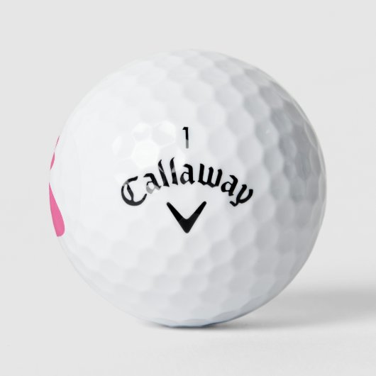 Balles De Golf Joli chat fille rose bébé (Logo)