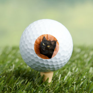 Balles De Golf Joli chat noir