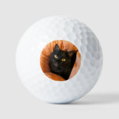 Balles De Golf Joli chat noir (Recto)
