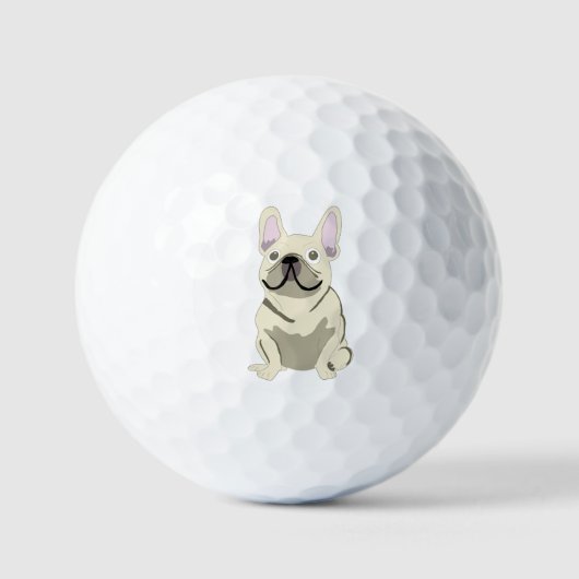 Balles De Golf Joli chien, frenchie (Recto)