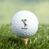 Balles De Golf Joli chimpanzé dans la jungle suspendu dessin anim (T-shirt Insitu)