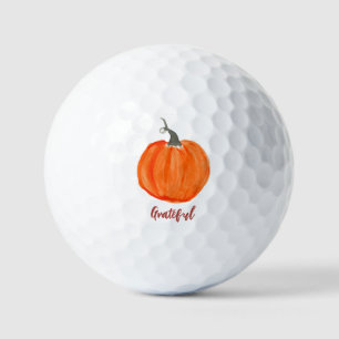 Balles De Golf Joli Citrouille Grateful Holiday Thanksgiving