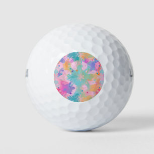 Balles De Golf Joli Cravate-Dye Timbre rose Arc-en-ciel Motif
