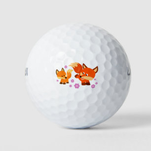 Balles De Golf Joli Dessin Cartoon Foxes Golf Ball