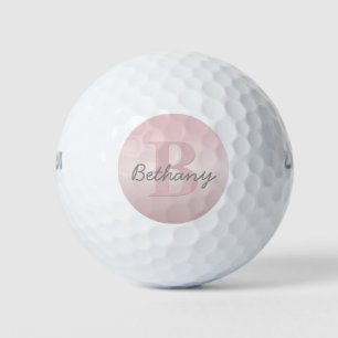Balles De Golf Joli Monogramme rose personnalisable et votre nom 