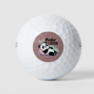 Balles De Golf Joli Panda Paresseux – “Plus Tard Peut-Être” Panda