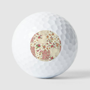 Balles De Golf Joli Patchwork Floral Conception transparente