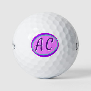 Balles De Golf Joli Rose Chaud Gros Monogrammes Balls De Golf