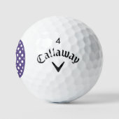 Balles De Golf Joli violet et Pois blanc (Logo)