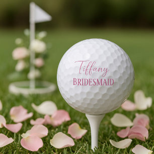 Balles De Golf Jolie demoiselle d'honneur rose et blanc