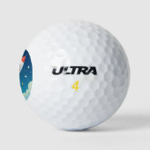 Balles De Golf Jolie fusée spatiale qui décolle (Logo)