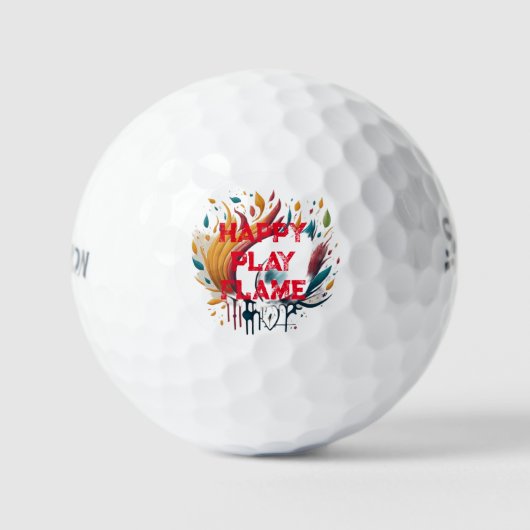 Balles De Golf Jouer à la conception de flamme (Recto)