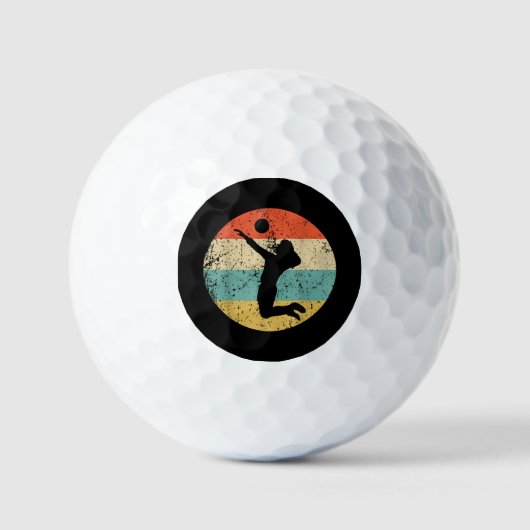 Balles De Golf Joueur de volley-ball vintage (Recto)