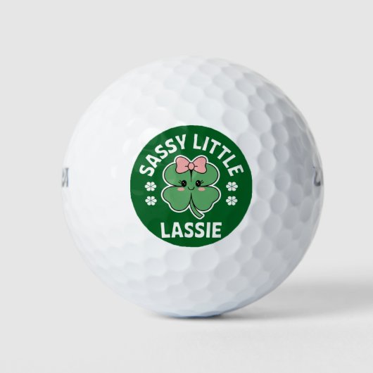 Balles De Golf Jour de la Saint Patrick Sassy Petite Lassie Enfan (Devant)