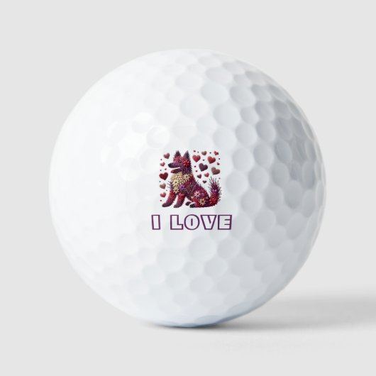 Balles De Golf Jour de la Saint Valentin (Recto)
