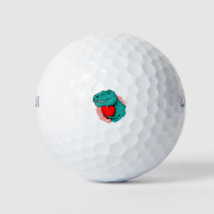 Balles De Golf jour des valentines heureux des dinosaures