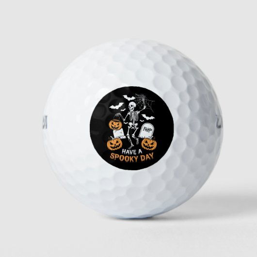 Balles De Golf Jour Éffrayant Halloween Witch Cadeau Skeleton (Devant)