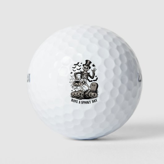 Balles De Golf Jour éffrayant Halloween Witch Squelette (Devant)