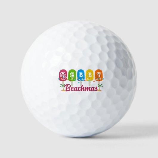 Balles De Golf Joyeuse Beachmas Noël en juillet  (Recto)