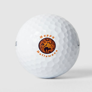 Balles De Golf Joyeuse lanterne d'Halloween araignées et chauves-
