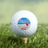 Balles De Golf Joyeuse retraite Tropical Beach Nom personnalisé (T-shirt Insitu)