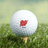Balles De Golf Joyeuse Saint-Valentin jolis cœurs monogramme (T-shirt Insitu)
