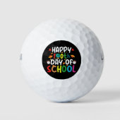 Balles De Golf Joyeux 100e jour de l'enseignant étudiant (Devant)
