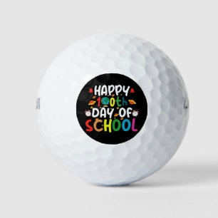 Balles De Golf Joyeux 100e Jour d'École Enseignant Élève