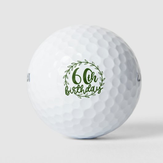 Balles De Golf Joyeux 60e anniversaire (Devant)