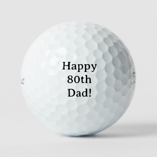 Balles De Golf Joyeux 80e anniversaire papa (Recto)