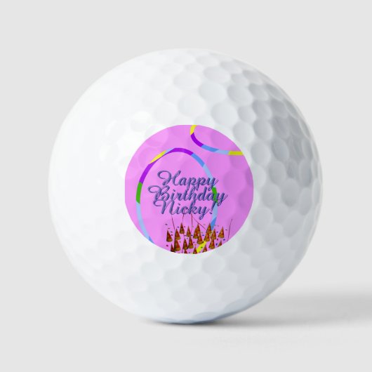 Balles De Golf Joyeux anniversaire (Recto)