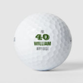Balles De Golf Joyeux anniversaire Birdie golfeur personnalisé (Devant)