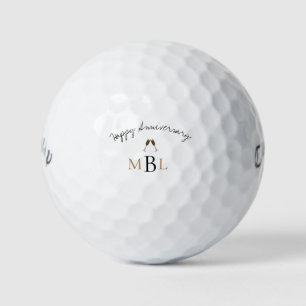 Balles De Golf Joyeux anniversaire Champagne Monogram Callaway