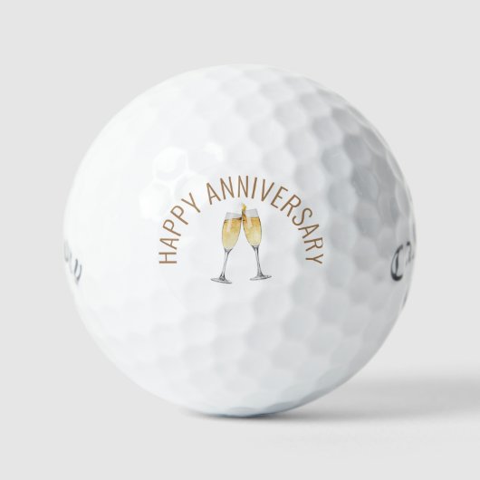 Balles De Golf Joyeux anniversaire Champagne Toast Callaway (Recto)