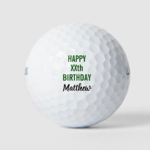 Balles De Golf Joyeux Anniversaire Golfer Typographie moderne