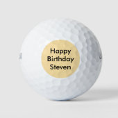 Balles De Golf Joyeux Anniversaire Nom personnalisé (Devant)