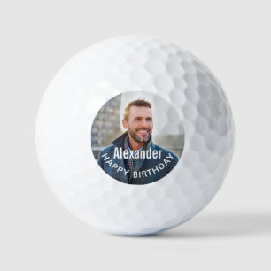 Balles De Golf Joyeux anniversaire Photo Golfer Personnaliser