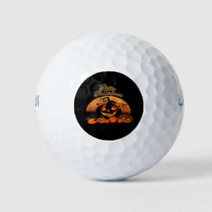 Balles De Golf Joyeux Citrouille de chats Halloween