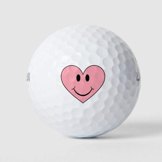Balles De Golf Joyeux Coeur du visage (Devant)