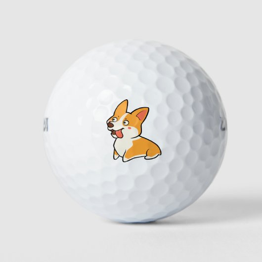 Balles De Golf Joyeux Corgi (Devant)
