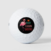 Balles De Golf Joyeux flocage Noël Funny Flamant rose Vacances (Devant)