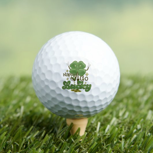 Balles De Golf Joyeux Go Lucky St. Patrick's Day (T-shirt Insitu)