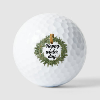 Balles De Golf Joyeux Jour d'hiver