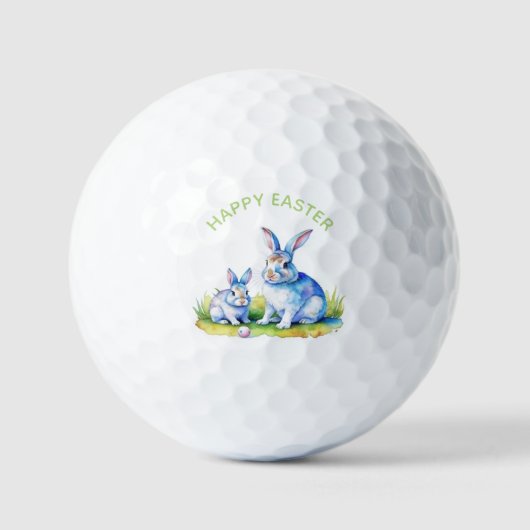 Balles De Golf Joyeux Lapin de Pâques (Recto)