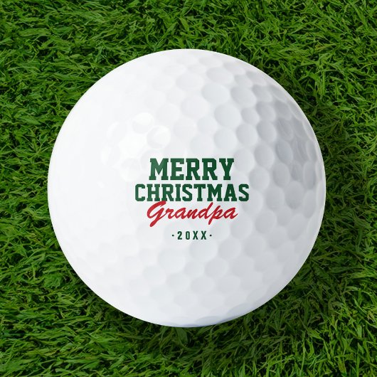 Balles De Golf Joyeux Noël Grandpa Golf Balls
