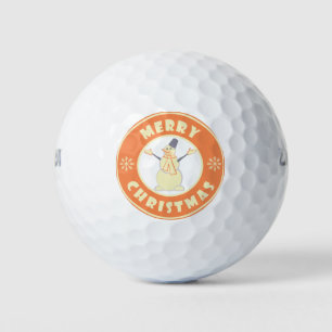 Balles De Golf Joyeux Noël heureux bonhomme de neige célèbre styl