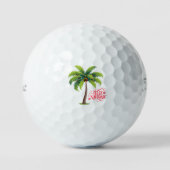 Balles De Golf Joyeux Noël Palmier (Recto)
