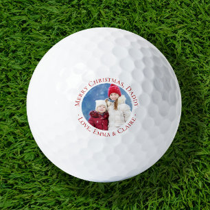 Balles De Golf Joyeux Noël papa Photo personnalisée
