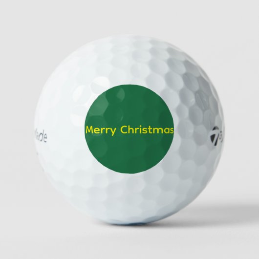 Balles De Golf Joyeux Noël vert (Recto)